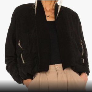 Young Fabulous and Broke The Fara Bomber Jacket in Black Sz M, Never worn